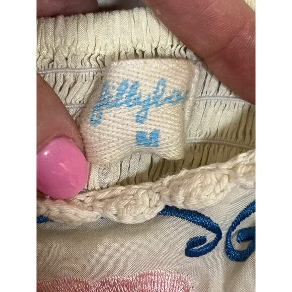 Fillyboo Maternity Vintage Bloom Boho Embroidered Garden Maxi Dress Medium - Picture 7 of 16